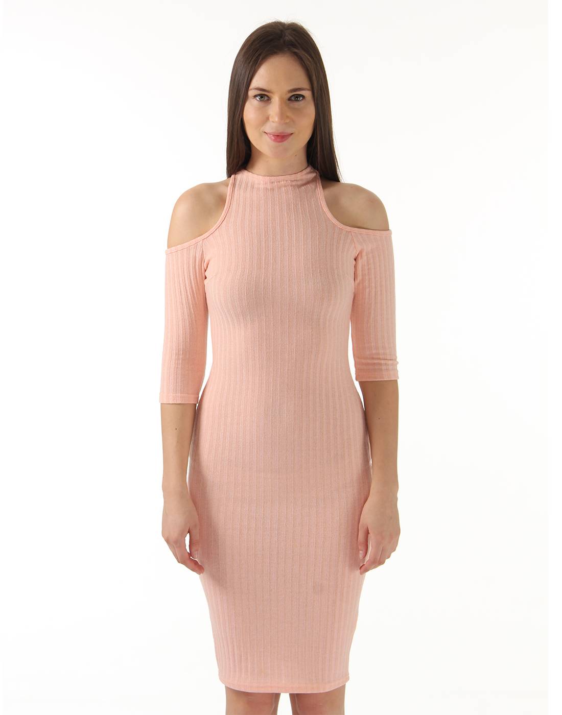 Ax Paris Women Party Peach Bodycon Dress